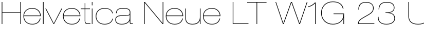Helvetica Neue LT W1G 23 Ultra Light Extended font