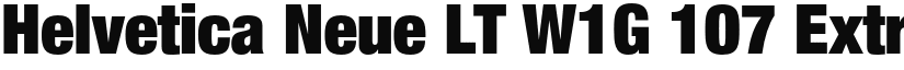 Helvetica Neue LT W1G 107 Extra Black Condensed font