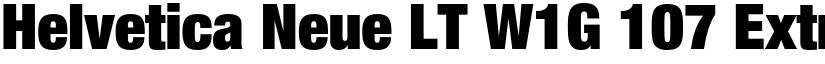 Helvetica Neue LT W1G 107 Extra Black Condensed font