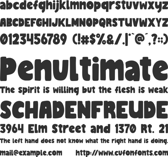 Minnio font preview