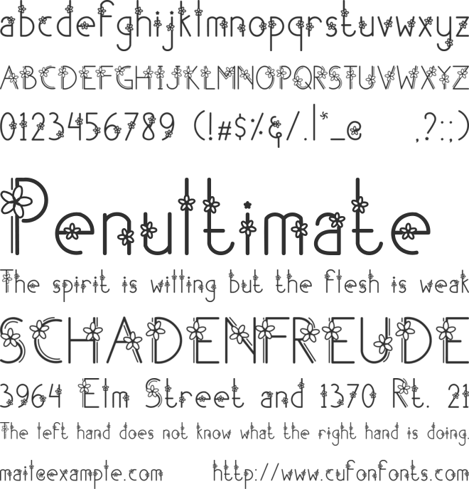 Shakila font preview