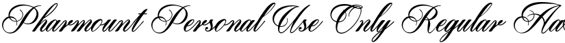 Pharmount Personal Use Only Regular font