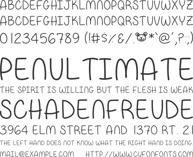 Papa Bear font preview