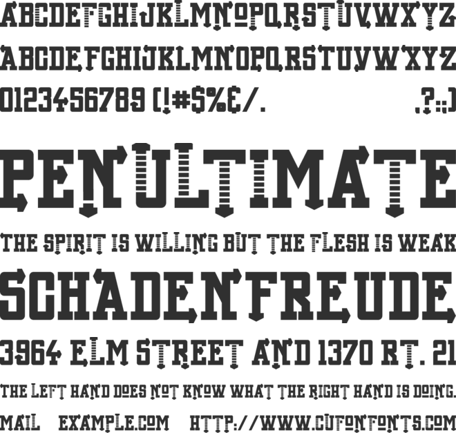 Unforgettable font preview