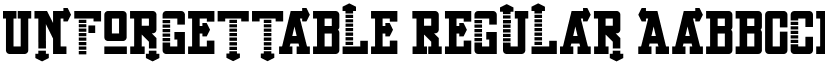 Unforgettable Regular font