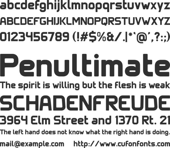 Clipangle font preview