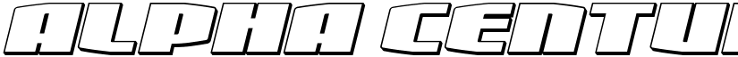 Alpha Century 3D Italic Regular font