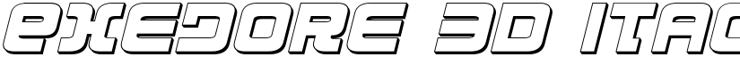 Exedore 3D Italic font