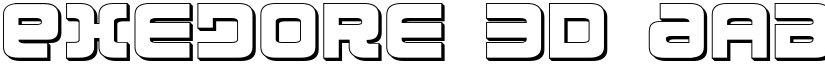 Exedore 3D font