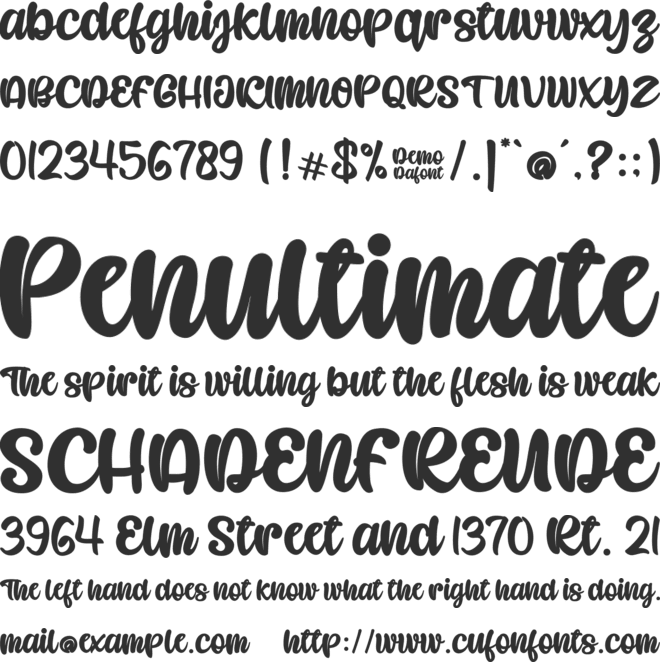 Caramel Candy font preview