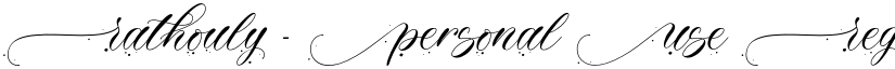 Rathouly - Personal Use Regular font