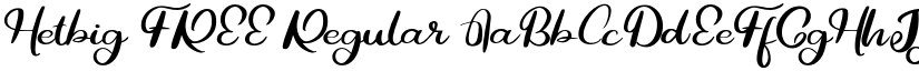 Hetbig FREE Regular font