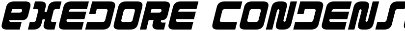 Exedore Condensed Italic font