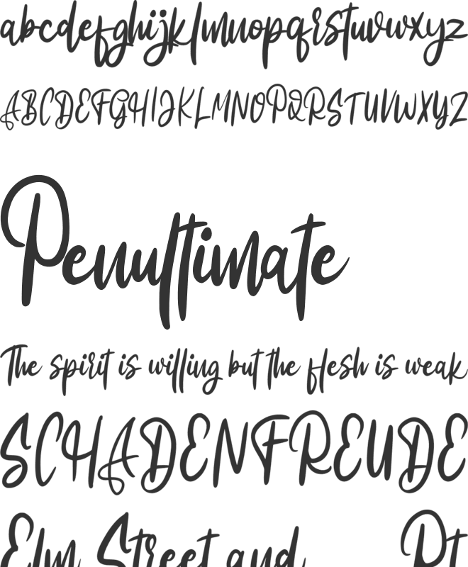 Ellies FREE font preview