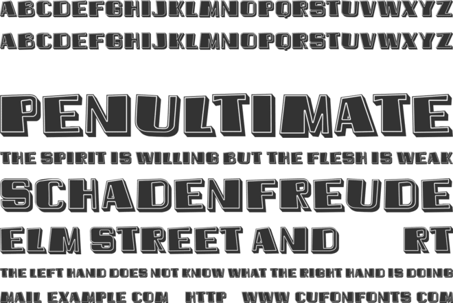 Banquet font preview