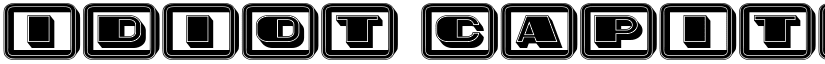 Idiot Capitals Filled Regular font