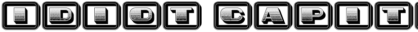 Idiot Capitals Gradient Filled Regular font