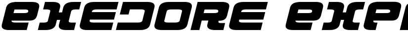 Exedore Expanded Italic font