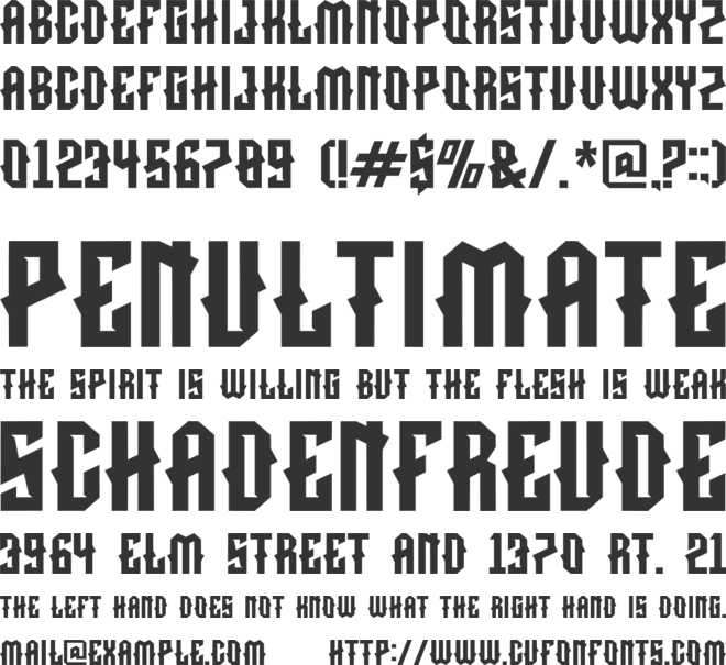 MONSHTER font preview