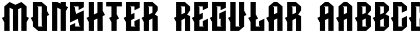MONSHTER Regular font