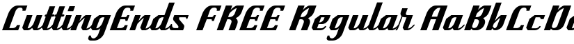 CuttingEnds FREE Regular font