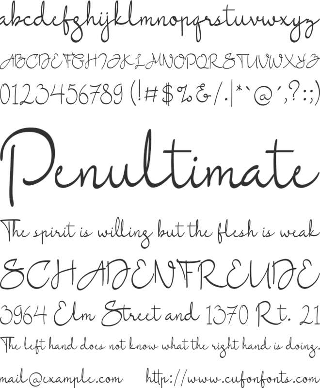 Southernsky font preview