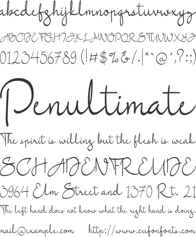 Southernsky font preview