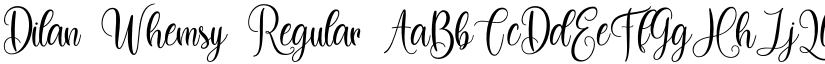 Dilan Whemsy Regular font