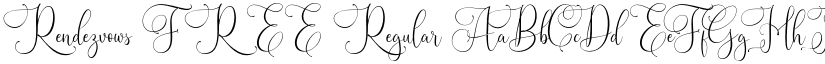 Rendezvows FREE Regular font