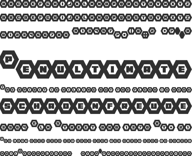 HeXkEy font preview