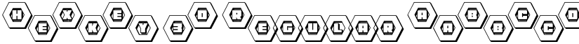 HeXkEy 3D Regular font