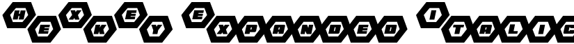 HeXkEy Expanded Italic Regular font
