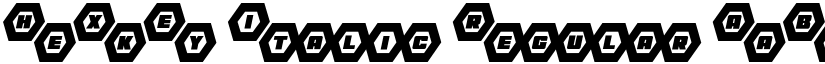 HeXkEy Italic Regular font
