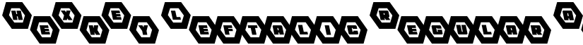 HeXkEy Leftalic Regular font