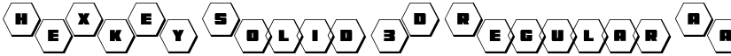 HeXkEy Solid 3D Regular font