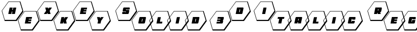 HeXkEy Solid 3D Italic Regular font