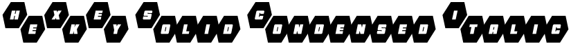 HeXkEy Solid Condensed Italic Regular font