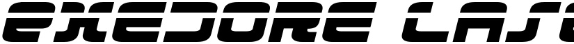 Exedore Laser Exp Italic font
