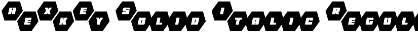HeXkEy Solid Italic Regular font