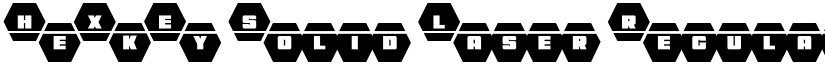 HeXkEy Solid Laser Regular font