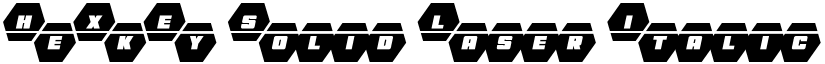 HeXkEy Solid Laser Italic Regular font
