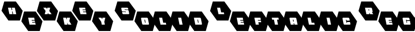 HeXkEy Solid Leftalic Regular font