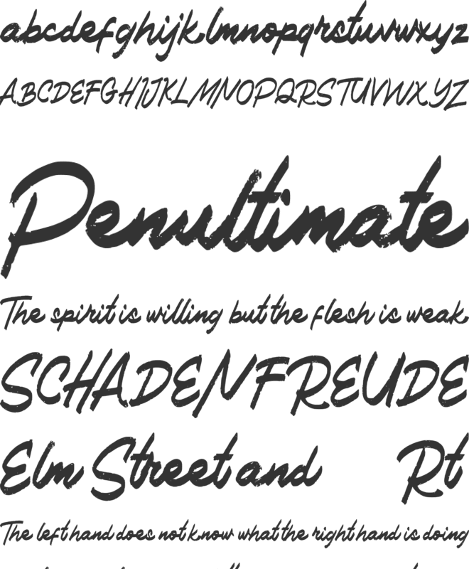 Haned FREE font preview