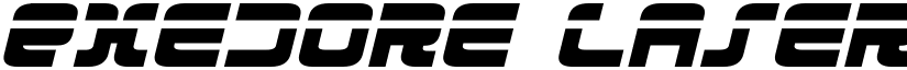 Exedore Laser Italic font