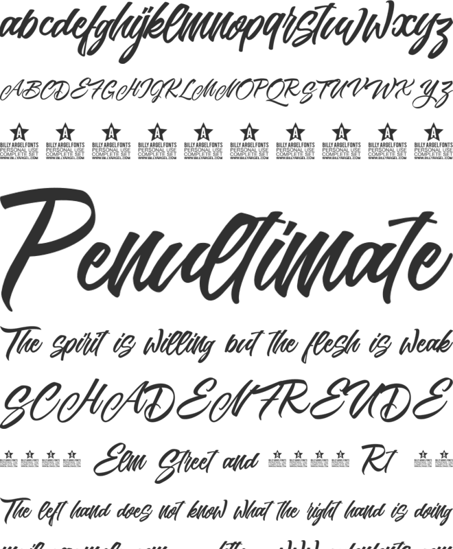 Sunday Morning Personal Use font preview