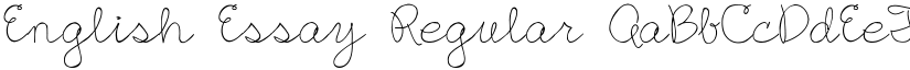 English Essay Regular font
