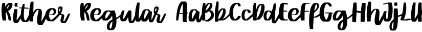 Rither Regular font