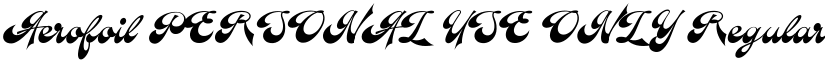 Aerofoil PERSONAL USE ONLY Regular font