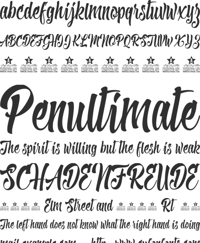 Shave the Whales Personal Use font preview