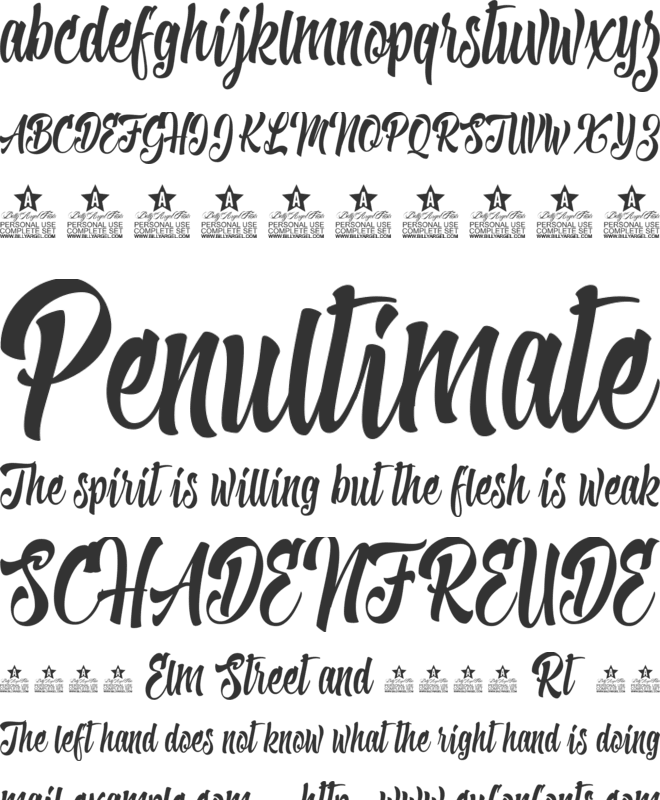 Shave the Whales Personal Use font preview